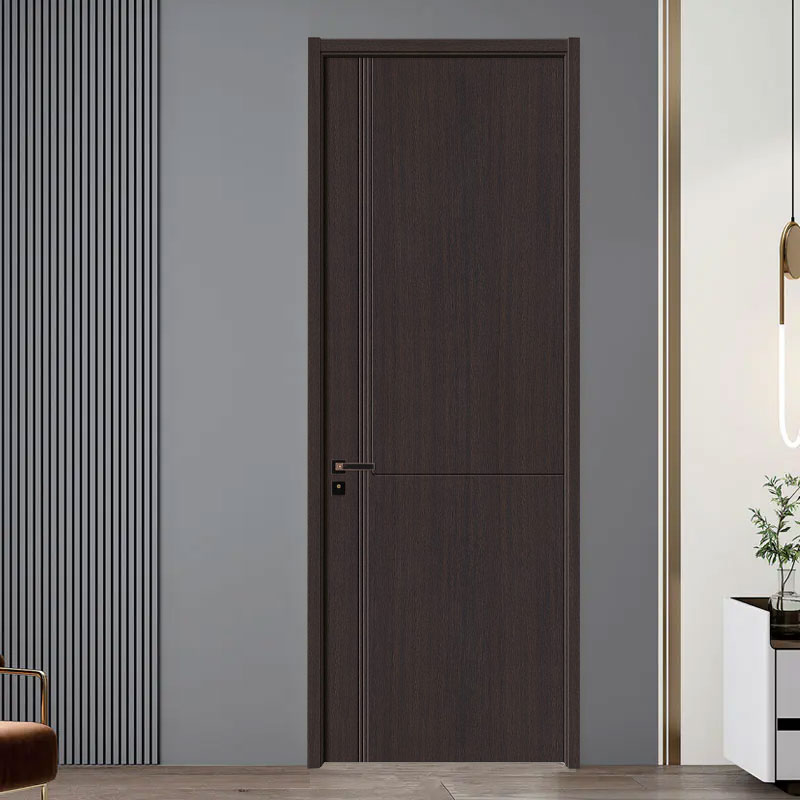 GW-113 ประตูห้องภายใน PVC MDF สีดำ